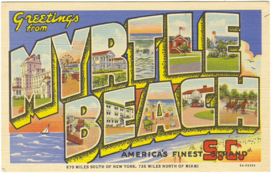 myrtle beach postcard