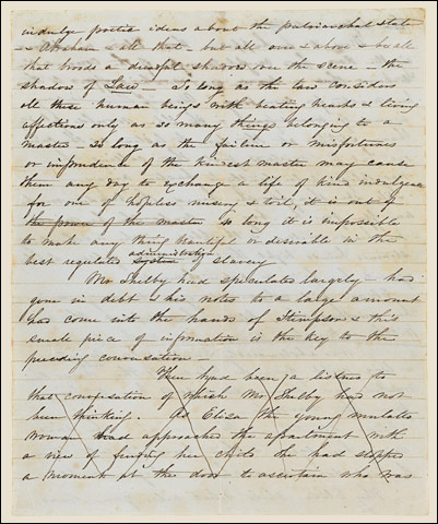 uncle toms cabin manuscript